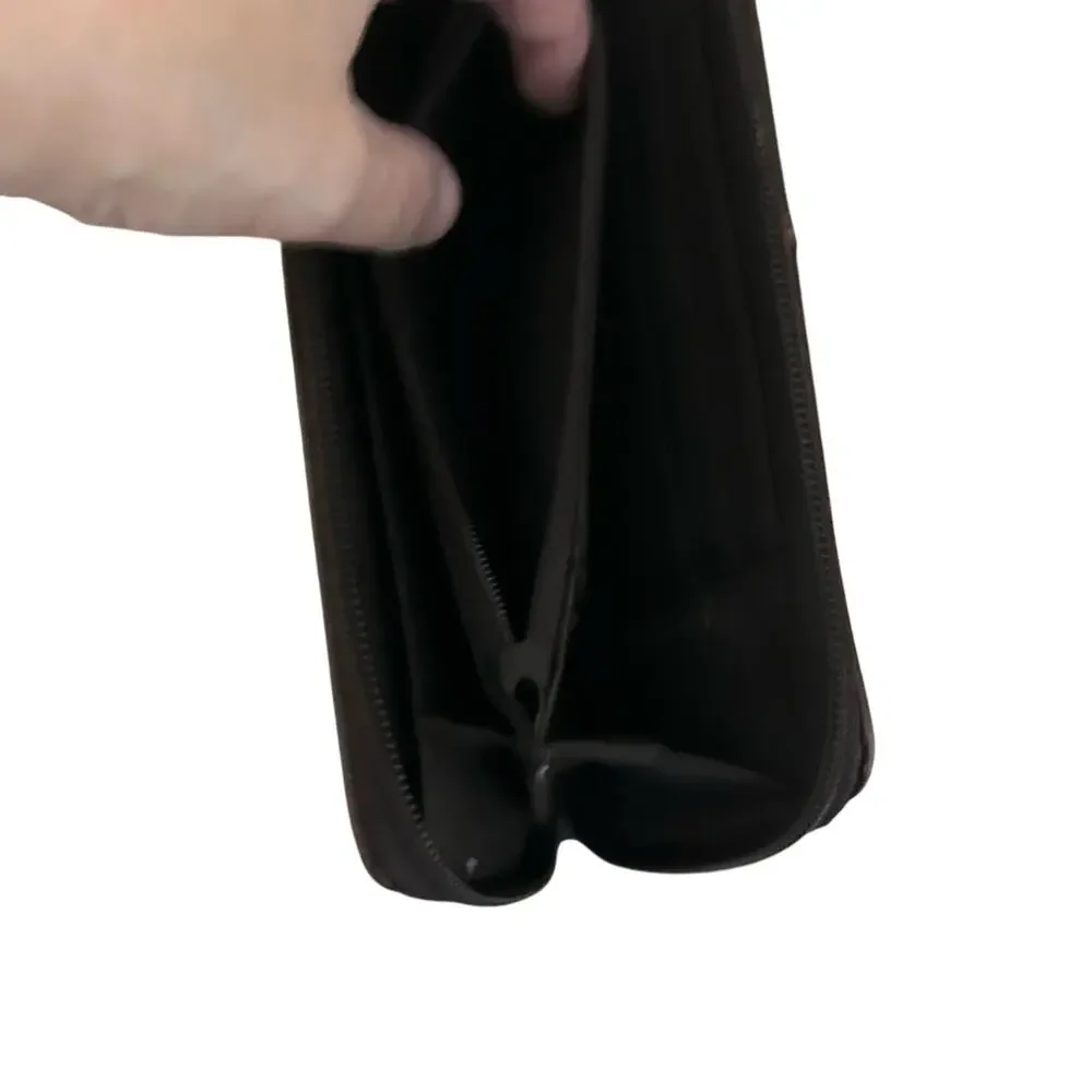 Rossetti brown wallet billfold clutch vinyl